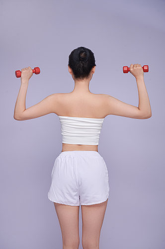 瘦身健康美体女性减肥人物精修摄影图片