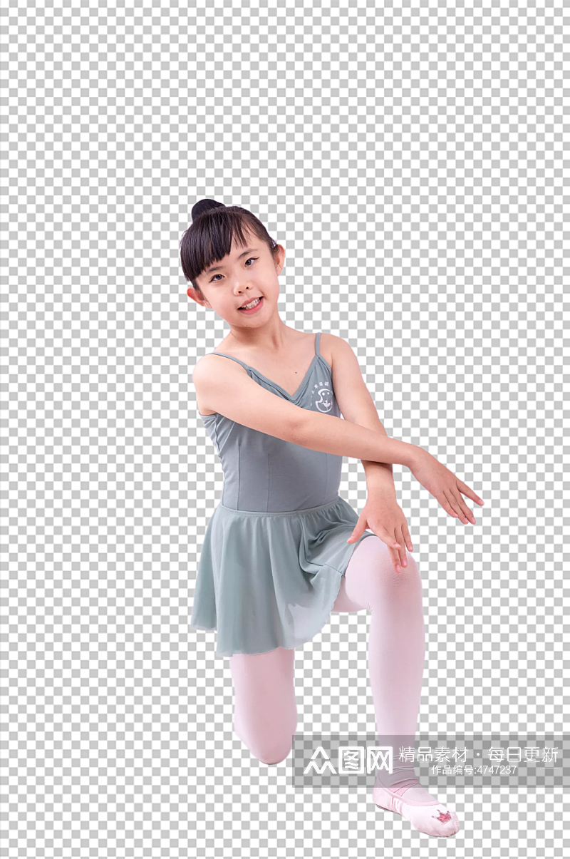 跳舞小女孩免抠PNG元素摄影图片素材