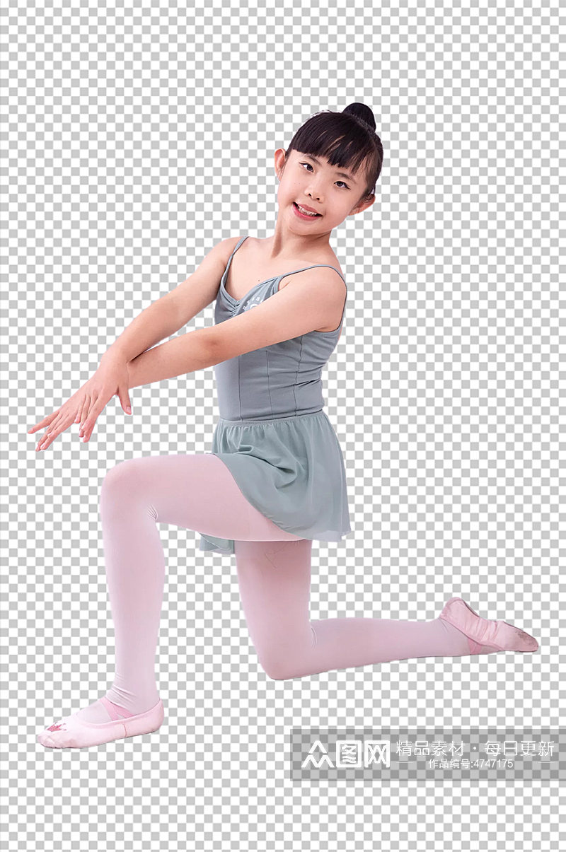 跳舞小女孩免抠PNG元素摄影图片素材