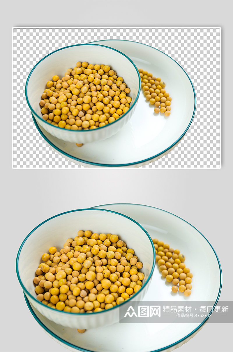 五谷杂粮黄豆大豆免抠元素PNG摄影图片素材