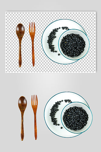 五谷杂粮黑米黑豆免抠元素PNG摄影图片