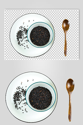 五谷杂粮黑米黑豆免抠元素PNG摄影图片