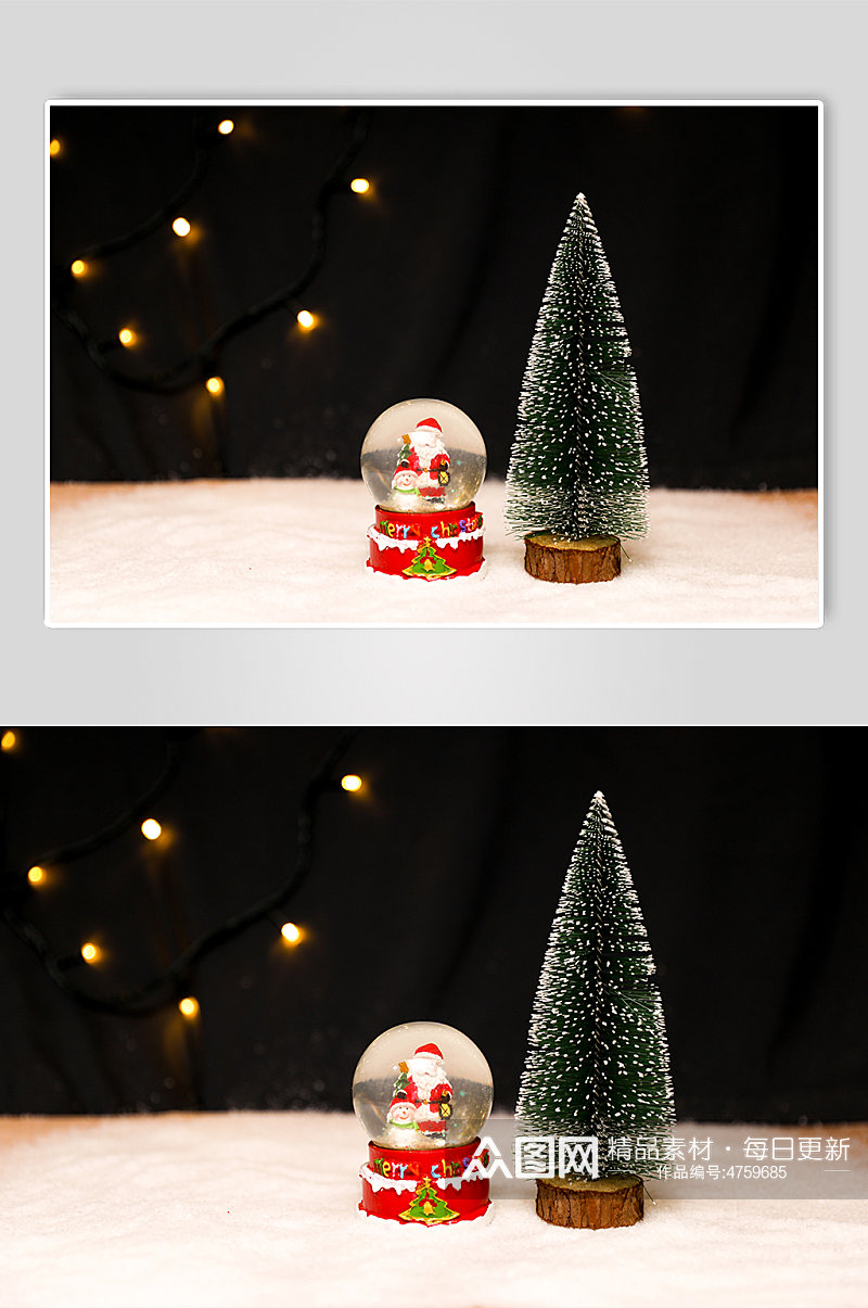 圣诞节物品元素水晶球摄影图片素材