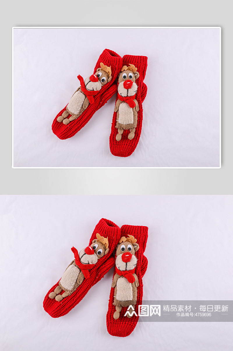 圣诞节袜子物品元素摄影图片素材