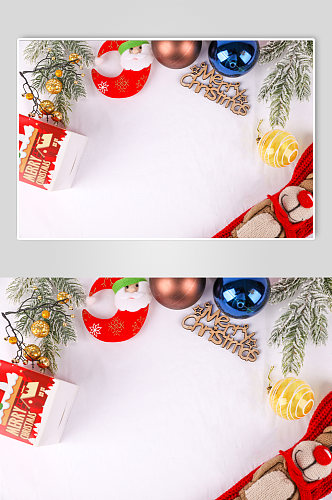 圣诞节物品元素背景摄影图片