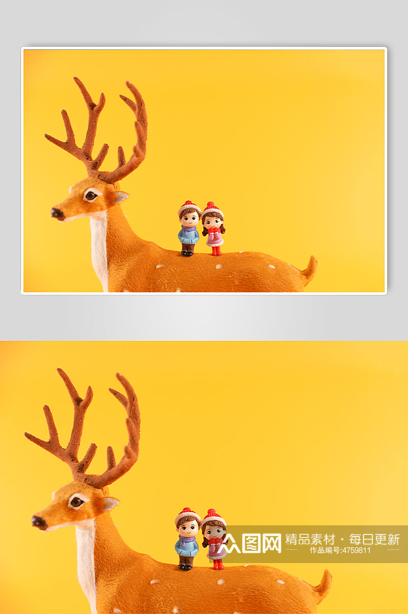 圣诞节主题元素麋鹿物品摄影图片素材