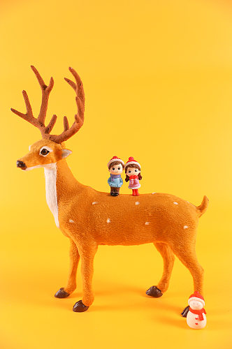 圣诞节主题元素麋鹿物品摄影图片