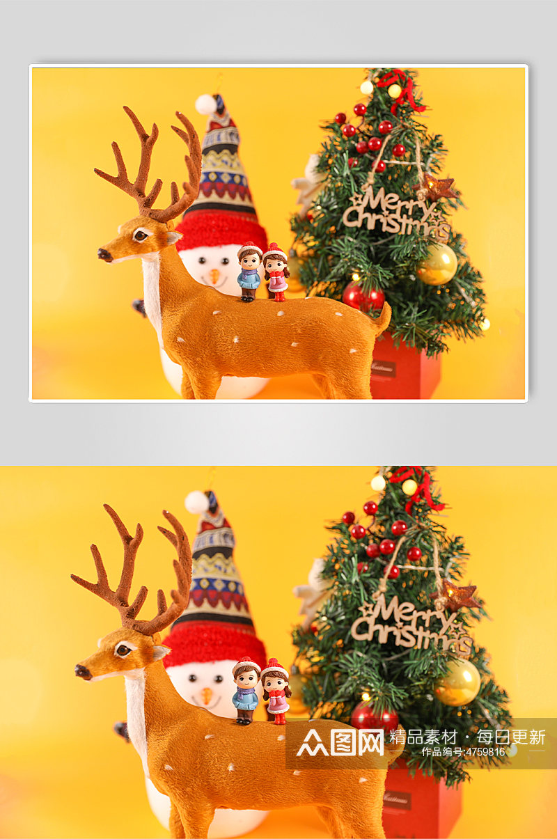 圣诞节主题元素麋鹿物品摄影图片素材