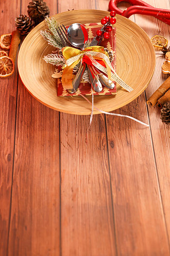 圣诞节美食物品主题元素背景摄影图片