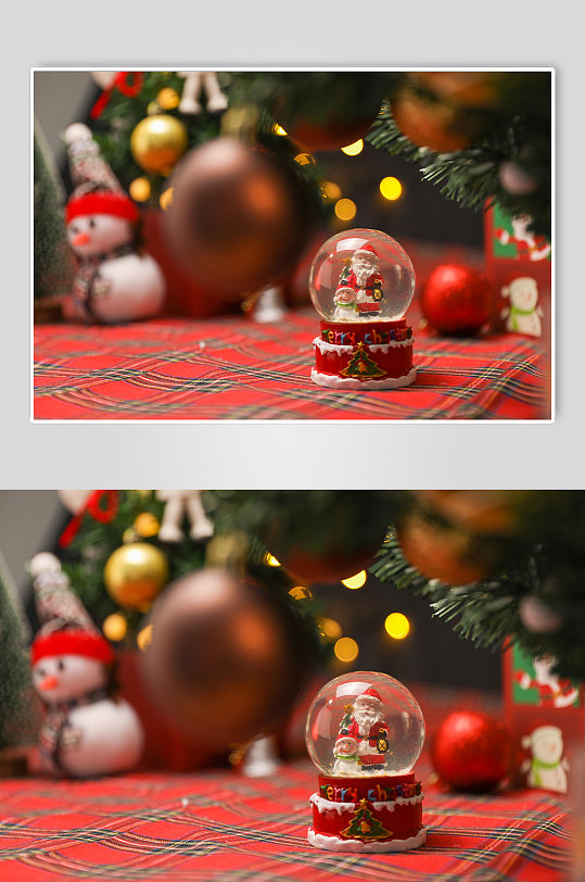 圣诞节物品主题元素背景摄影图片