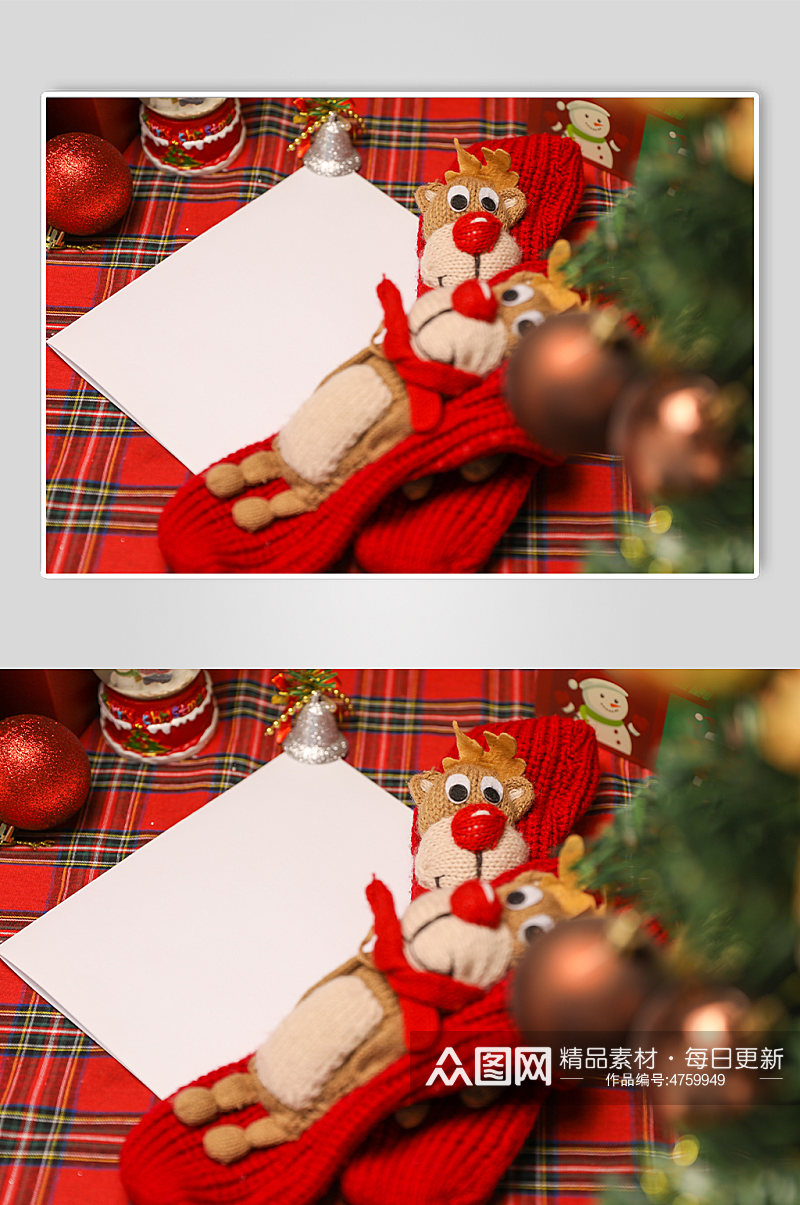 圣诞节物品主题元素背景摄影图片素材