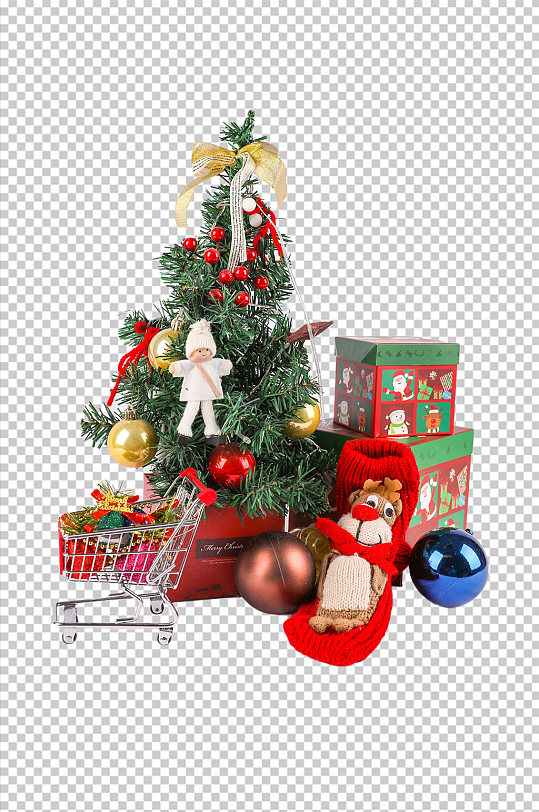 圣诞节包装礼盒免抠元素PNG摄影图片