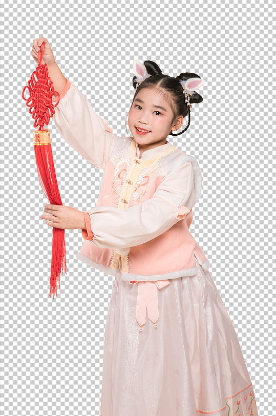 春节新年女生人物元素PNG免抠摄影图片