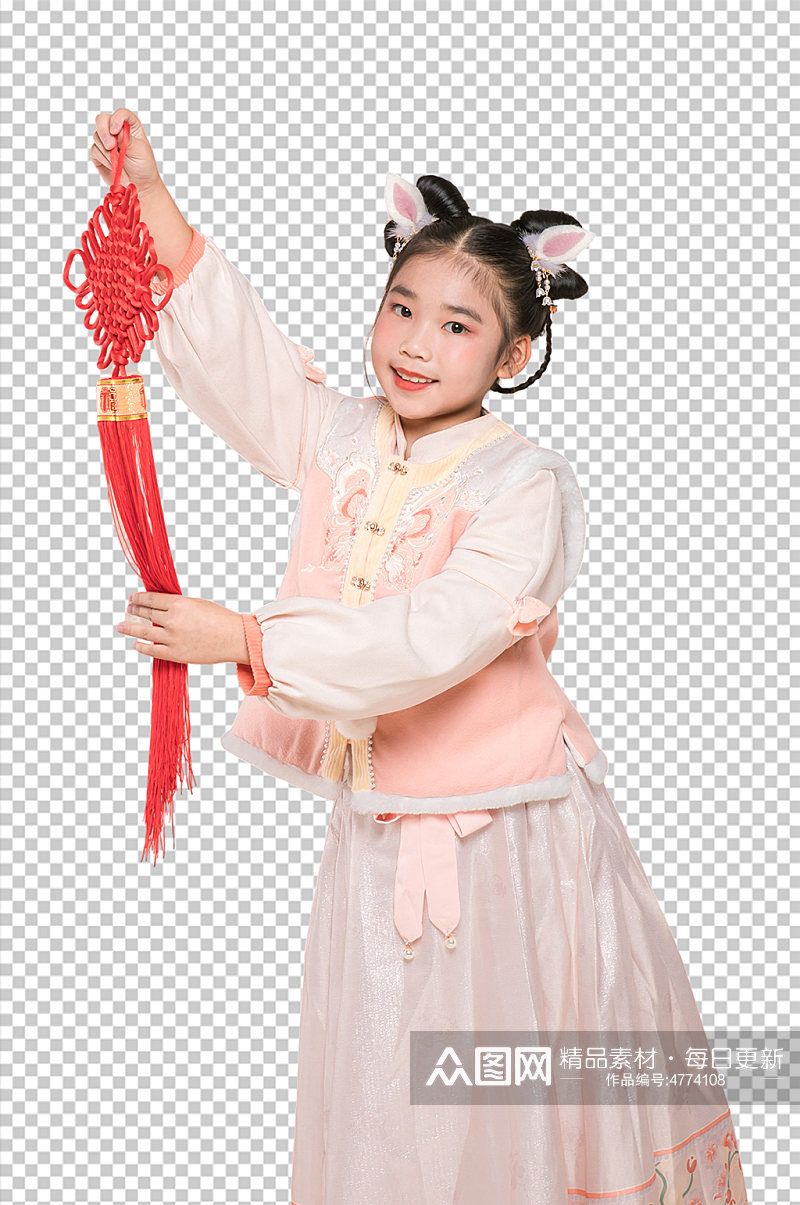 春节新年女生人物元素PNG免抠摄影图片素材