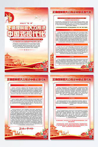 正确理解和大力推进中国式现代化党建海报