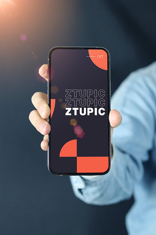 商务手机UI开屏手机样机效果图设计模版-众图网