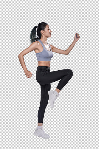 时尚运动健身女生PNG免抠元素摄影图片