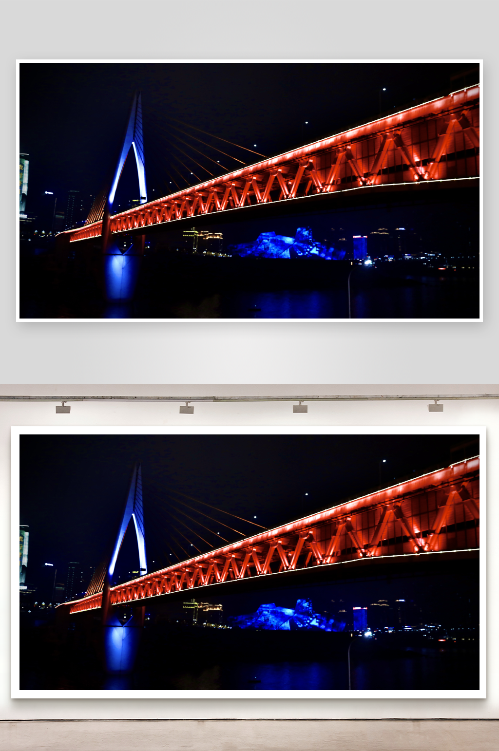 重庆千厮门大桥夜景素材