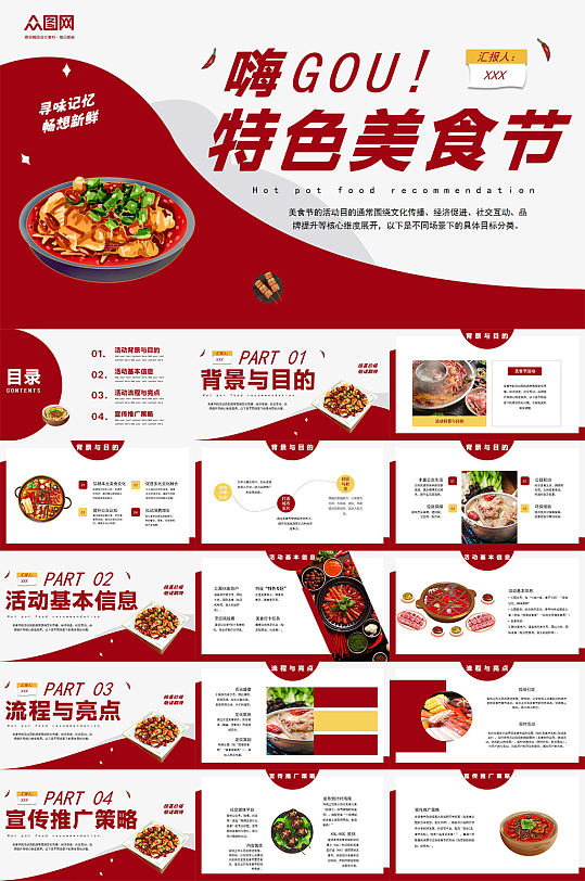 吃貨節(jié)美食節(jié)美食街活動(dòng)策劃PPT