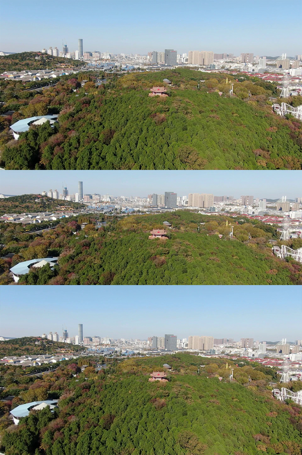 航拍江苏徐州彭祖园4A景区素材