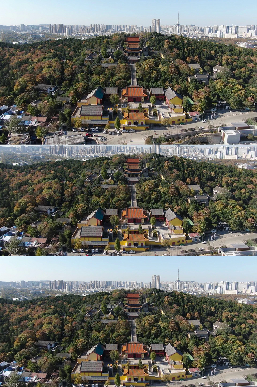航拍江苏徐州云龙山5A景区素材