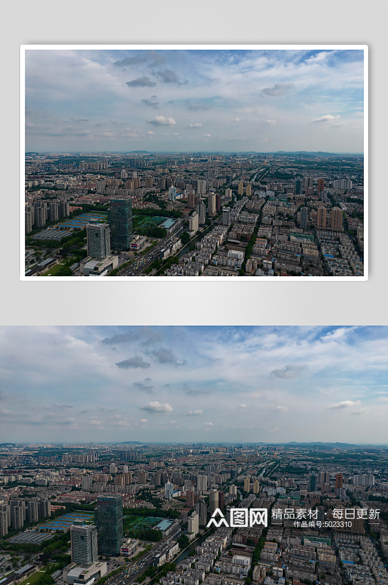 江苏南京城市大景建筑高楼航拍摄影图素材