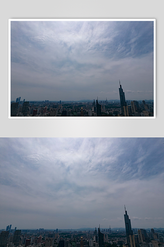 江苏南京城市风光玄武湖航拍摄影图