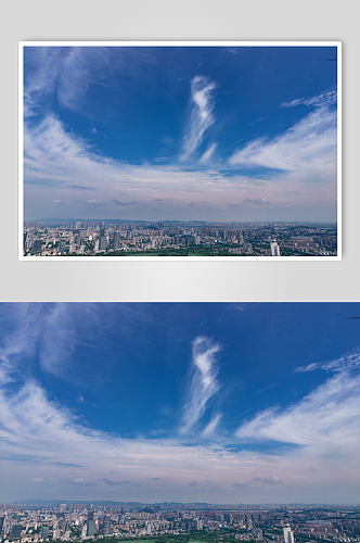 江苏南京玄武湖城市风光航拍摄影图