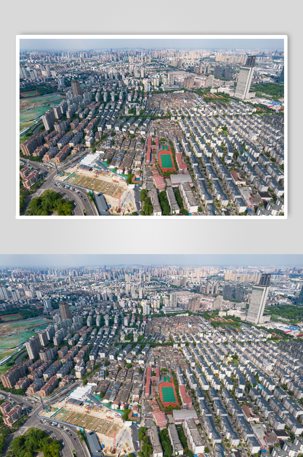 江苏无锡城市风光建筑航拍摄影图素材