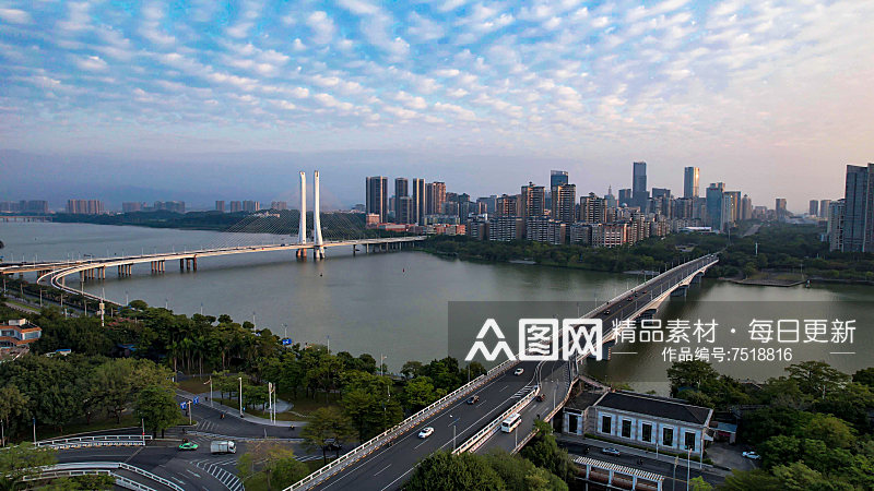 惠州合江大桥航拍素材