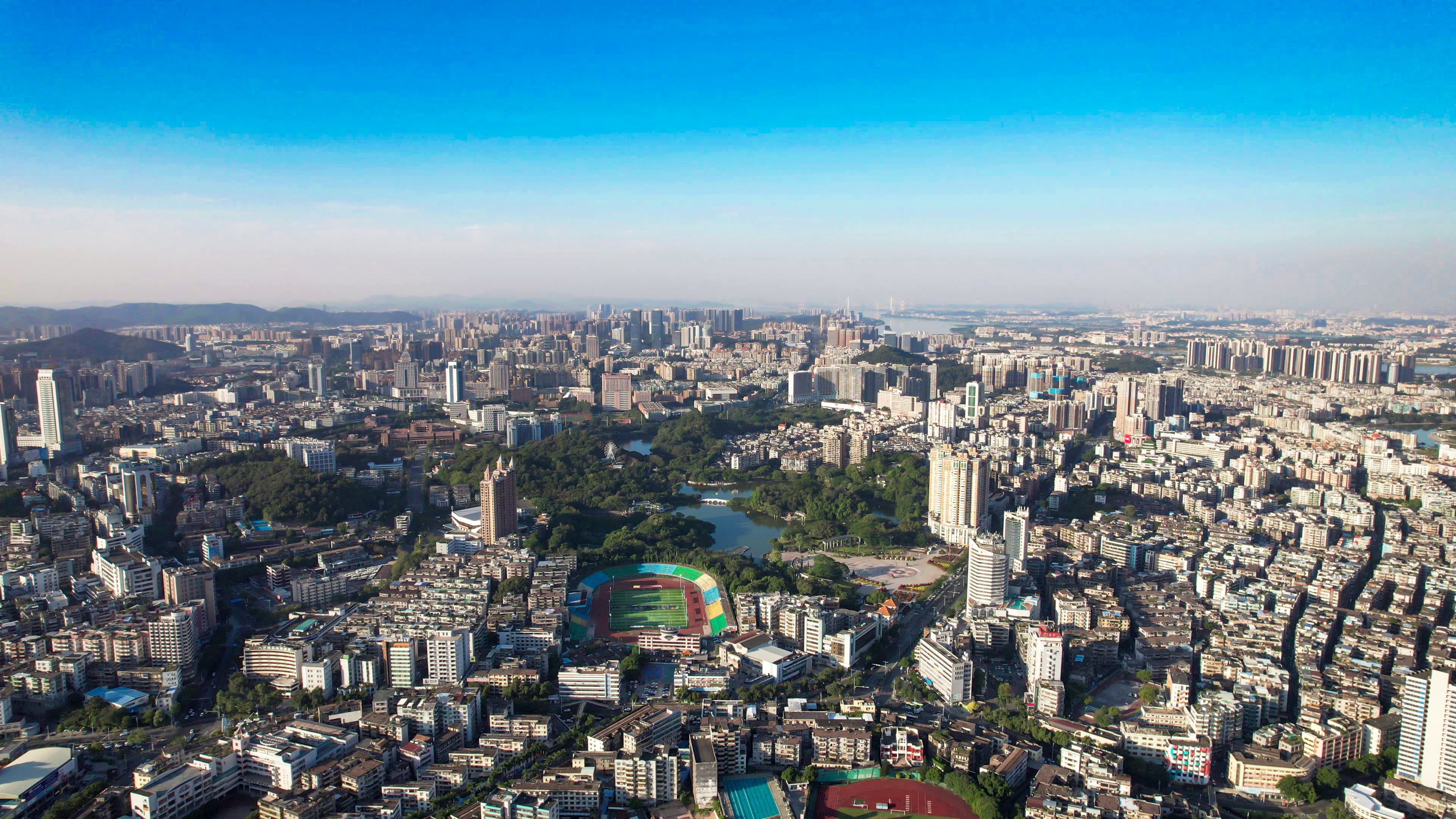 江门城市建设航拍素材