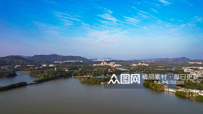 广东惠州西湖5A景区旅游航拍素材