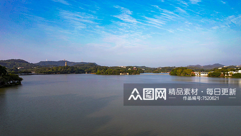 广东惠州西湖5A景区旅游航拍素材