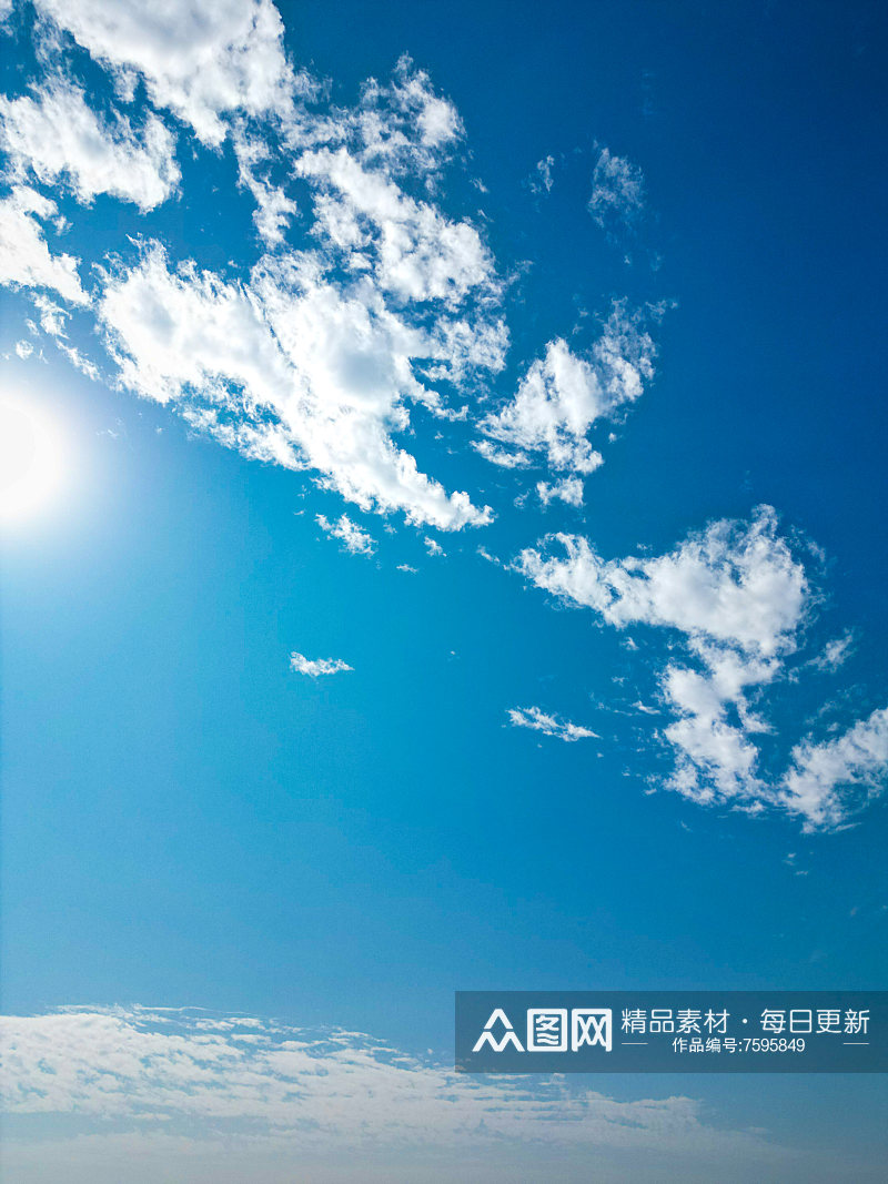 蓝天白云天空摄影图素材