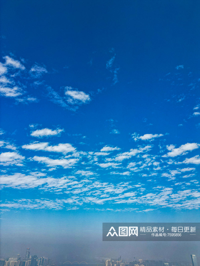 蓝天白云天空摄影图素材
