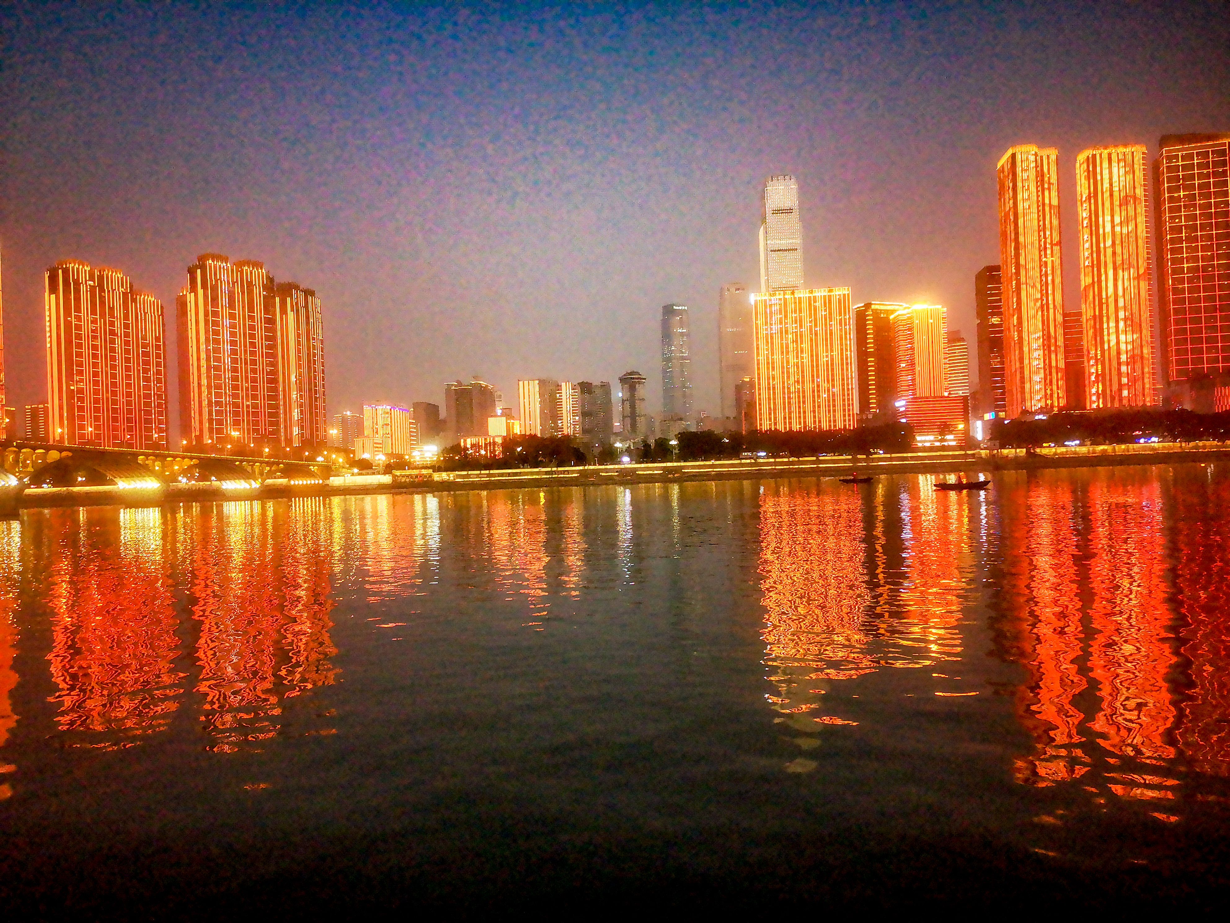 长沙城市夜景灯光摄影素材