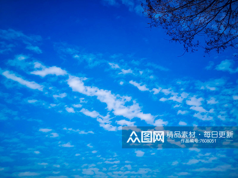蓝天白云天空风景摄影图素材