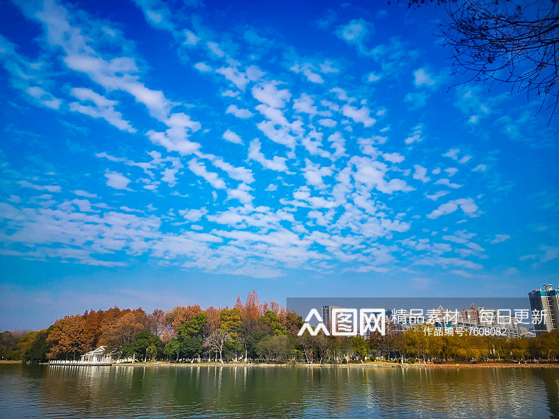 蓝天白云天空风景摄影图素材