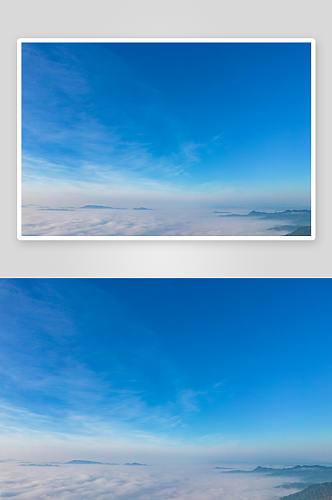 高山云海清晨云雾航拍摄影图