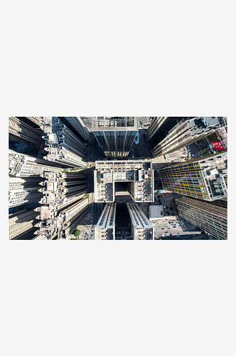 俯拍城市高楼住宅小区航拍摄影图