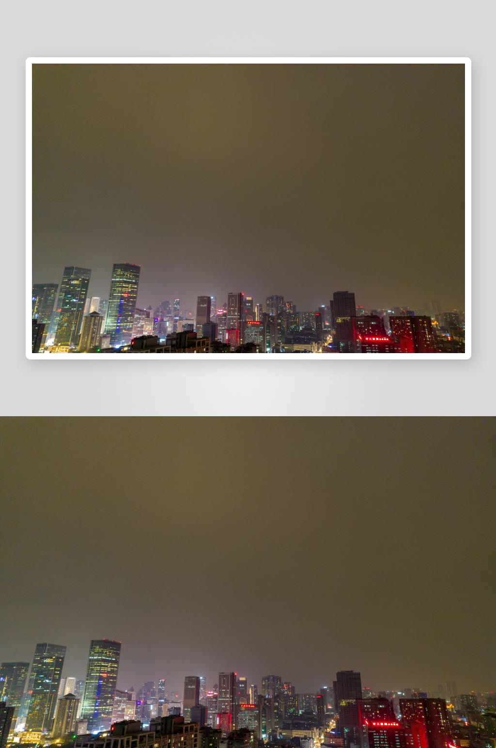 春熙路城市夜景灯光航拍摄影图素材
