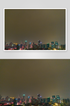成都春熙路城市夜景灯光航拍摄影图