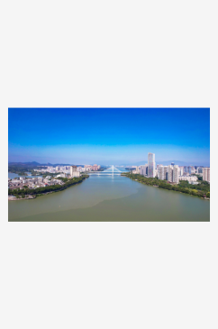 惠州东江两岸高楼建筑航拍