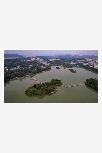 广东惠州西湖全景航拍