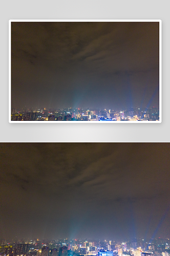 广西柳州柳江夜景灯光航拍摄影图