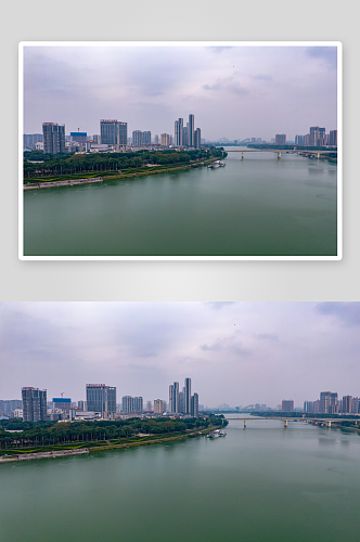 广西南宁城市风光高楼建筑航拍摄影图