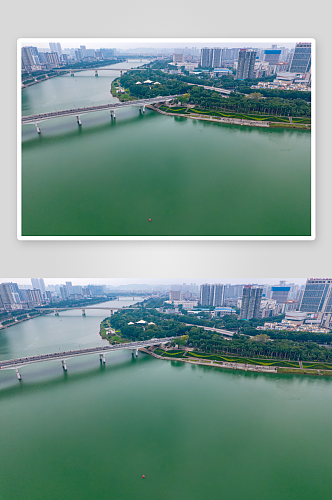 广西南宁城市风光航拍摄影图