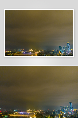 广西柳州城市夜景航拍摄影图