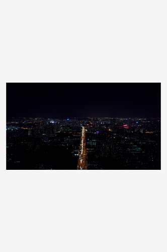 合肥城市夜景交通灯光航拍摄影图
