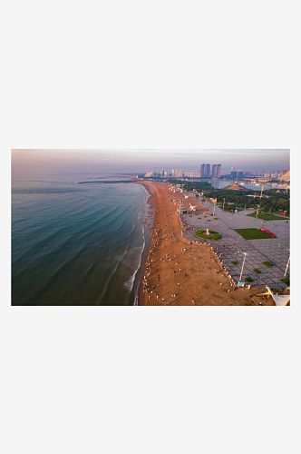 海边沙滩大海海洋沙滩风景航拍